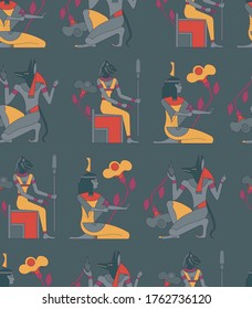El diseño de Egipto es transparente. Serie textil y de papel de decoración