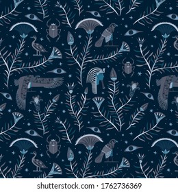 Ägyptische Muster nahtlos Design. Textil- und Papierserie
