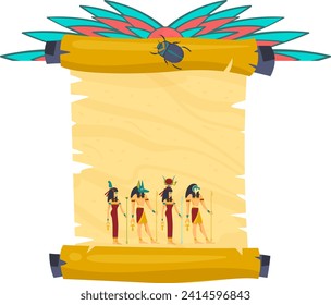 Egypt people, egypt pharaoh culture paper, ancient history banner, pyramid africa symbol, design, cartoon style vector illustration. Art tourism man, religion element, mummy old hieroglyph, desert