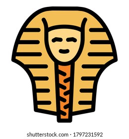 Egypt pharaoh icon. Outline Egypt pharaoh vector icon for web design isolated on white background