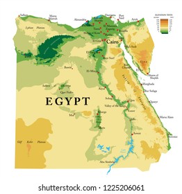 Egypt  physical map