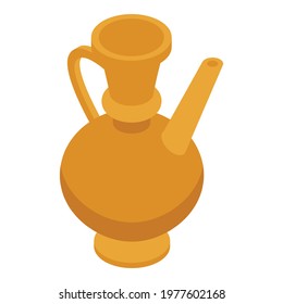 Egypt pitcher icon. Isometric of Egypt pitcher vector icon for web design isolated on white background