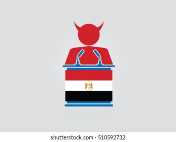 Egypt Podium Evil Speech