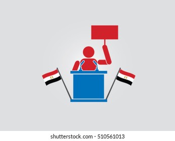 Egypt Podium Protest