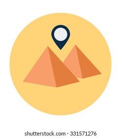 
Egypt Pyramid Colored Vector Illustration
