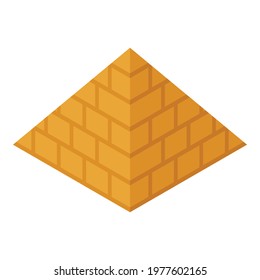 Egypt pyramid icon. Isometric of Egypt pyramid vector icon for web design isolated on white background