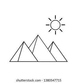 Egypt Pyramids, Giza Egyptian Landscape. vector Pyramids illustration, vector icon