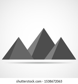Egypt pyramids icon isolated on a white backgrounds, vector