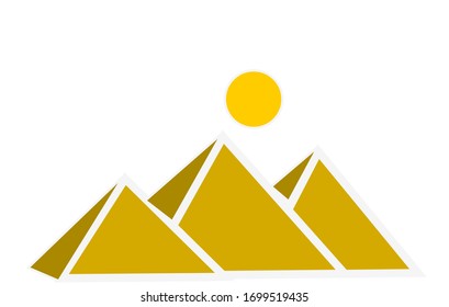 egypt pyramids icon vector for app and web