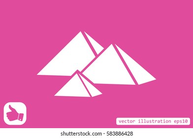 Egypt pyramids icon vector illustration.