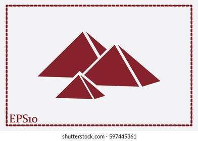 Egypt pyramids icon vector illustration eps10.