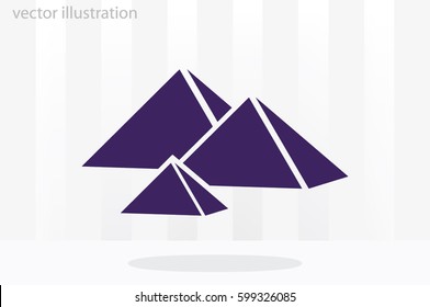 Egypt pyramids icon vector illustration eps10.