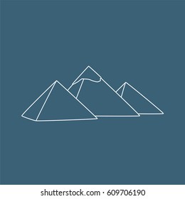 Egypt pyramids icon, vector illustration design.