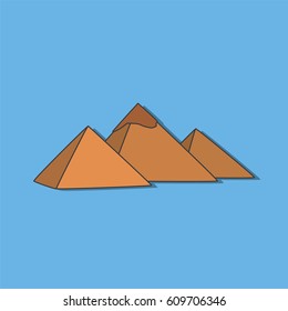 Egypt pyramids icon, vector illustration design.