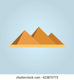 egypt pyramids icon vector, solid logo illustration