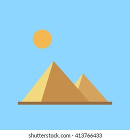 Egypt pyramids illustration