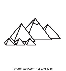 egypt pyramids landmark icon- vector illustration