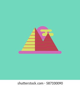Egypt pyramids and sun