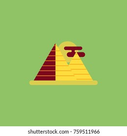 Egypt pyramids and sun