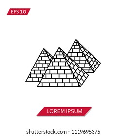 egypt pyramids vector icon symbol