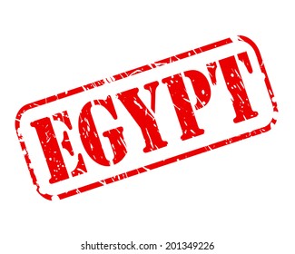 EGYPT red stamp text on white
