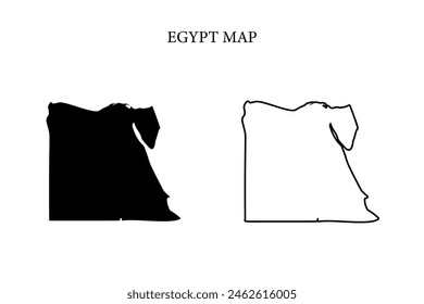 Vector de mapa de país de Egipto