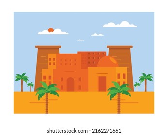 Egypt religion vector art illustration