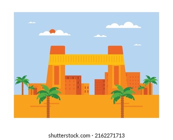 Egypt religion vector art illustration