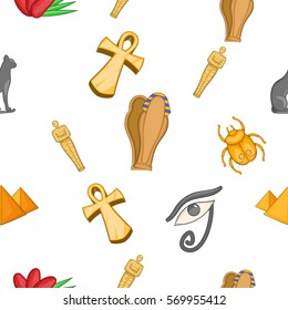 Egypt republic pattern. Cartoon illustration of Egypt republic vector pattern for web