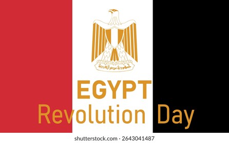 Egypt Revolution Day banner. Concept independence day of Egypt and Egypt national day.