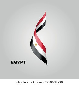 Egypt Revolution day flag ribbon. design of greeting cards, banners, leaflets, flyers, social media. vector illustration