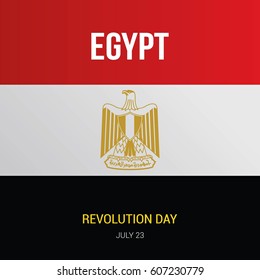 Egypt Revolution Day Vector Illustration. Suitable for Greeting Card, Poster and Banner.