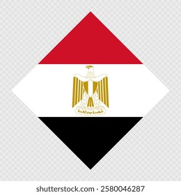 Egypt rhombus flag. Vector illustration.