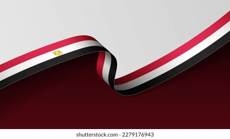 Egypt ribbon flag background. Element of impact for the use you want to make of it.