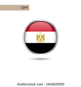 Egypt round flag vector design template