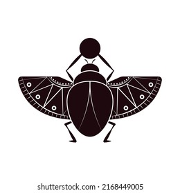 egypt scarab icon isolated silhouette