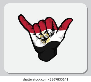 Egypt Shaka Hand Good Vibes Flag

