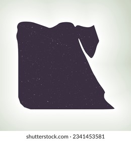 Egypt shape on gradient background. Country map with scratch texture. Egypt vibrant poster. Creative vector illustration.