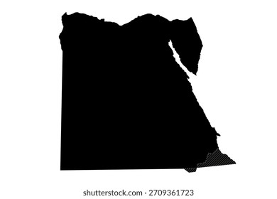 Egypt Silhouette Map vector illustration