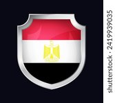Egypt Silver Shield Flag Icon