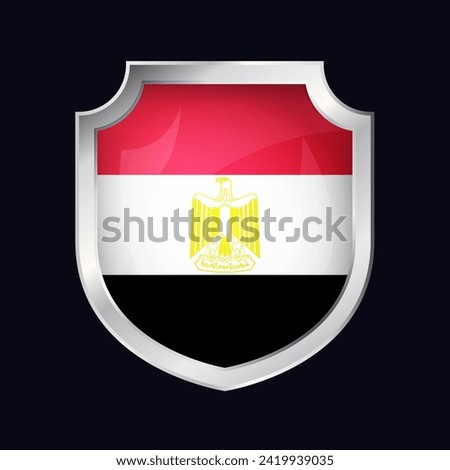 Egypt Silver Shield Flag Icon