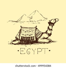 Egypt sketch. Vector illustration