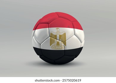 Egypt soccer ball featuring the national flag design on a gray background