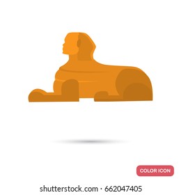 Egypt Sphinx color flat icon for web and mobile design