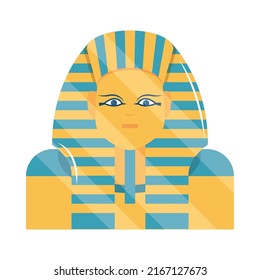 egypt sphinx head icon isolated