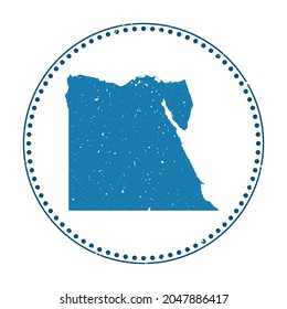 Egypt sticker. Travel rubber stamp with map of country, vector illustration. Can be used as insignia, logotype, label, sticker or badge of Egypt.