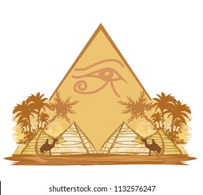 Egypt symbols and Pyramids