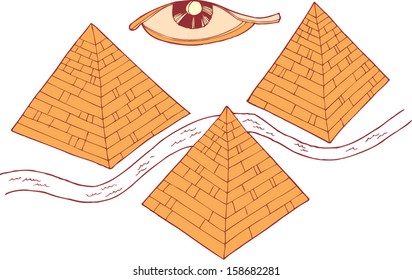 Egypt symbols and Pyramids