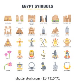 Egypt Symbols , Thin Line and Pixel Perfect Icons