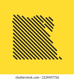 Egypt tech digital logo vector icon. Egypt map outline.